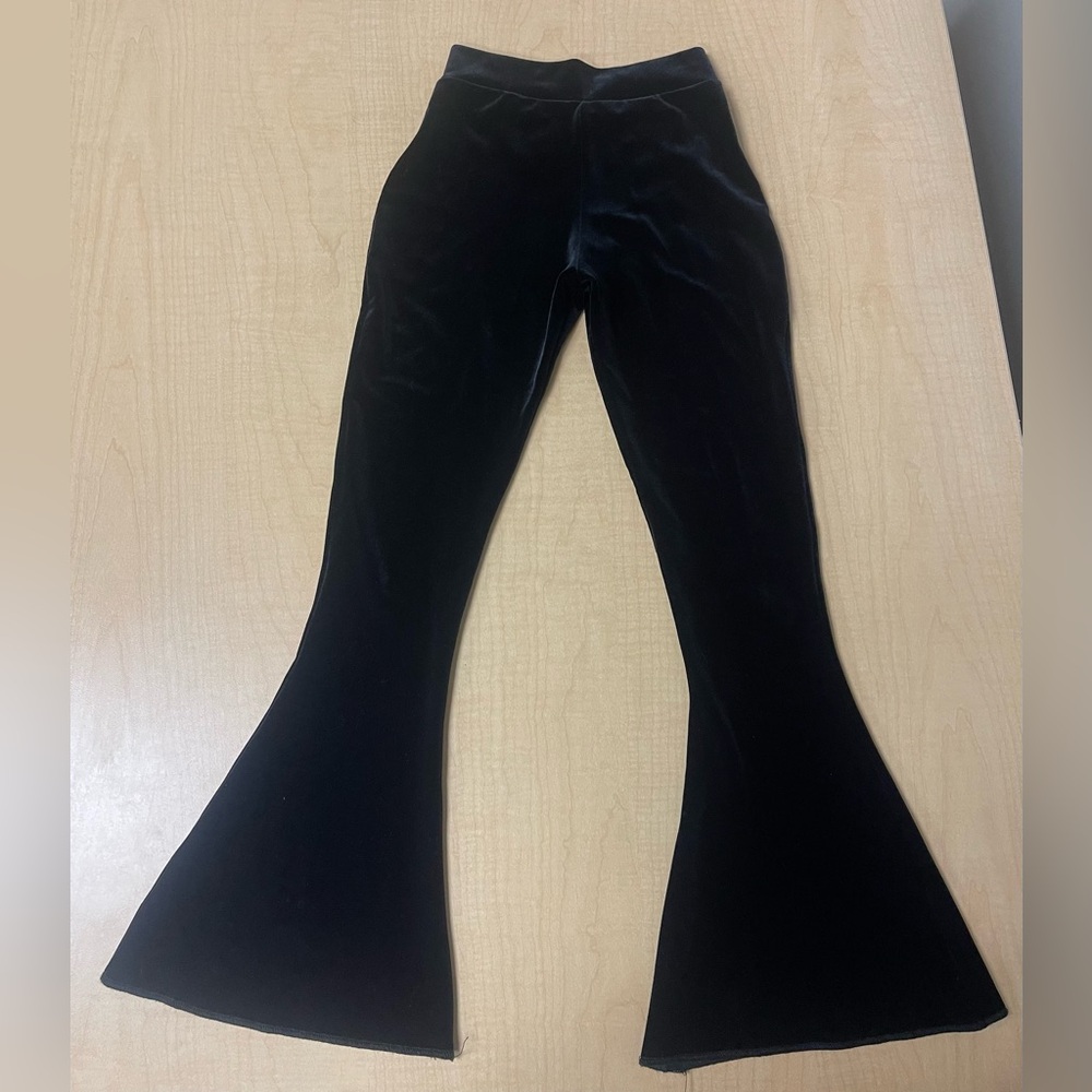 Like New Girls B&P Velvet Dance pants bell bottoms size youth intermediate 10